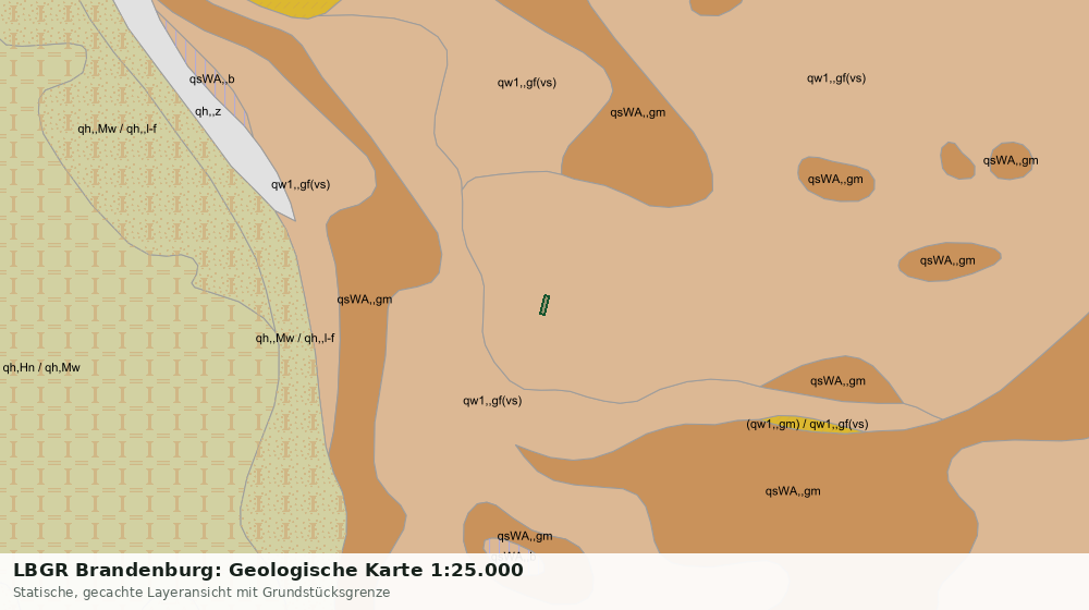Statische Kartenansicht: LBGR Brandenburg: Geologische Karte 1:25.000