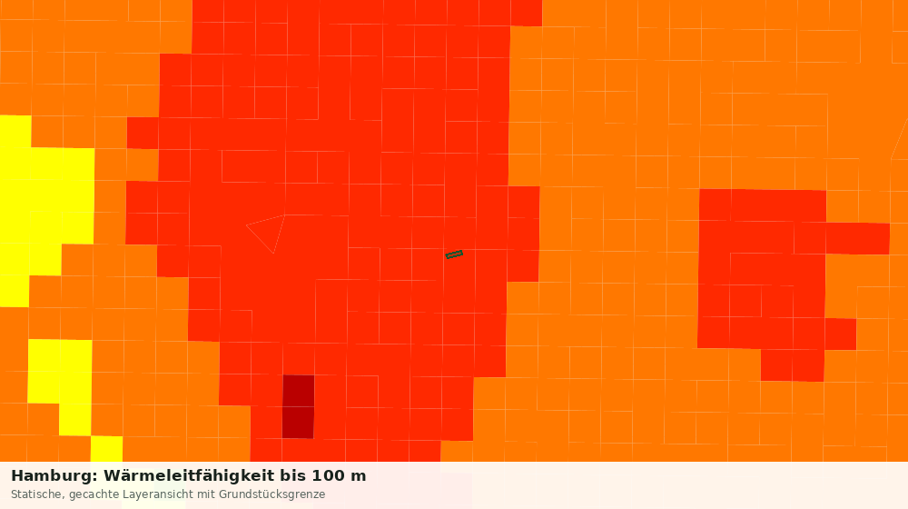 Statische Kartenansicht: Hamburg: Wärmeleitfähigkeit bis 100 m