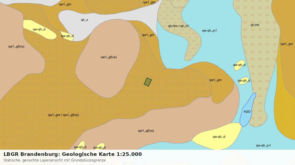 Statische Kartenansicht: LBGR Brandenburg: Geologische Karte 1:25.000