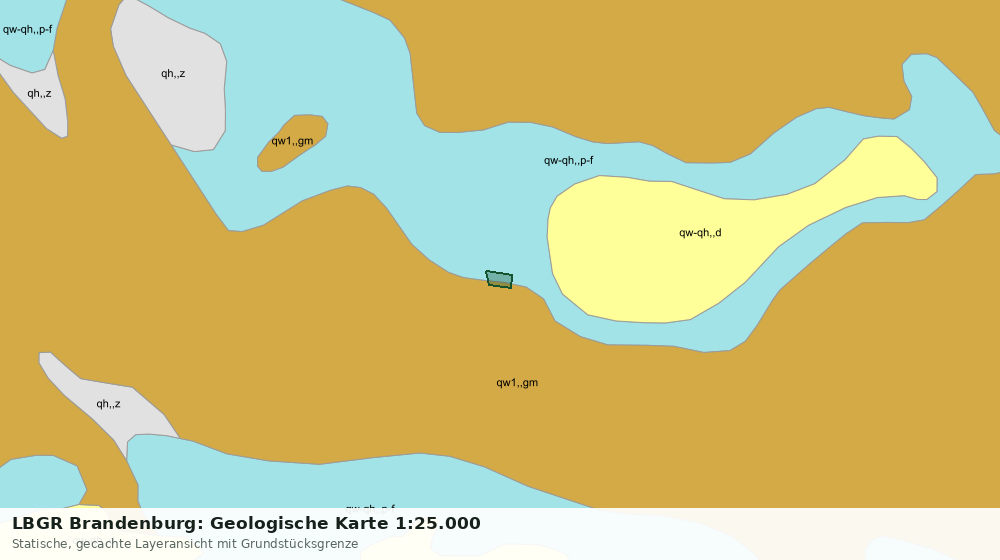 Statische Kartenansicht: LBGR Brandenburg: Geologische Karte 1:25.000