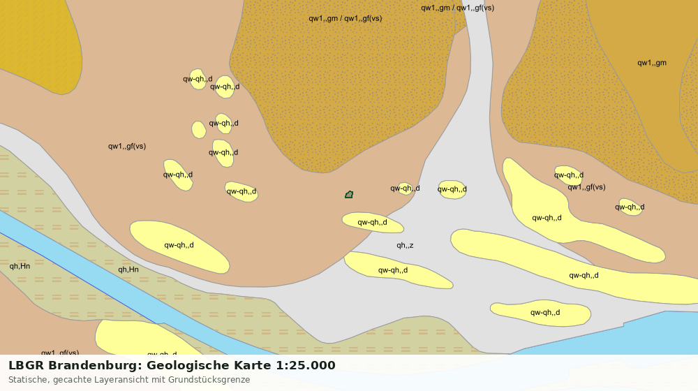Statische Kartenansicht: LBGR Brandenburg: Geologische Karte 1:25.000