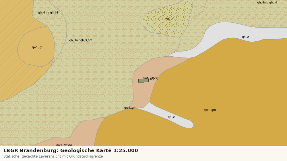 Statische Kartenansicht: LBGR Brandenburg: Geologische Karte 1:25.000