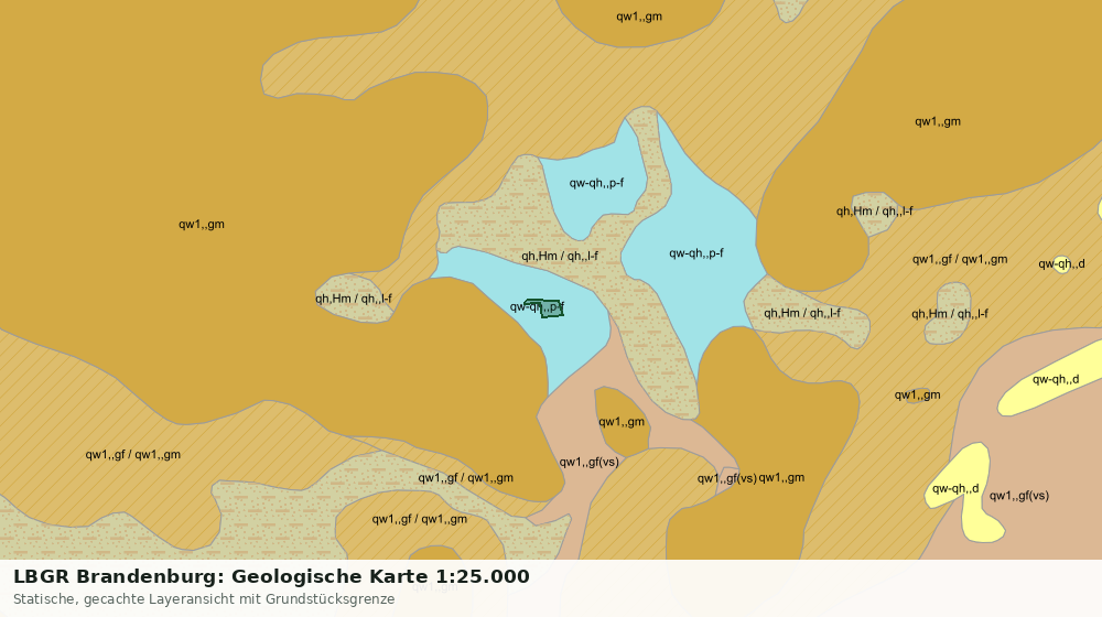 Statische Kartenansicht: LBGR Brandenburg: Geologische Karte 1:25.000