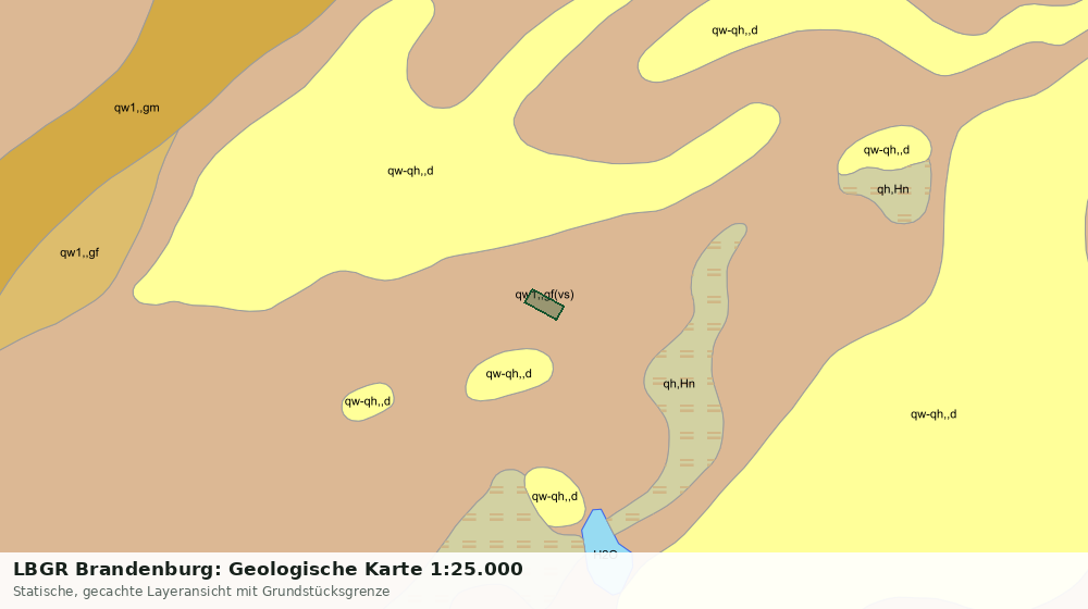 Statische Kartenansicht: LBGR Brandenburg: Geologische Karte 1:25.000