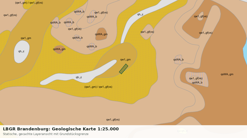Statische Kartenansicht: LBGR Brandenburg: Geologische Karte 1:25.000