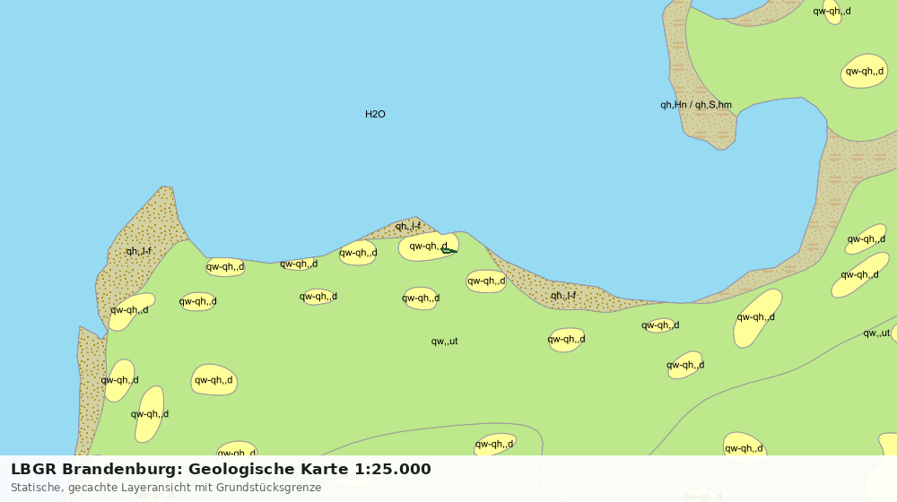 Statische Kartenansicht: LBGR Brandenburg: Geologische Karte 1:25.000