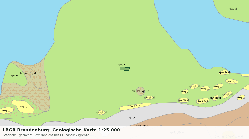Statische Kartenansicht: LBGR Brandenburg: Geologische Karte 1:25.000