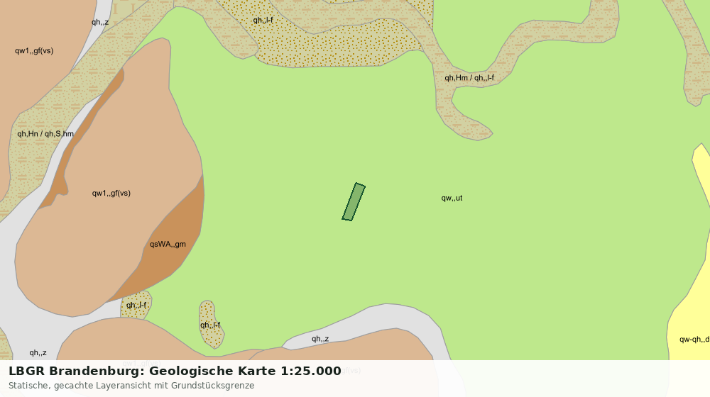 Statische Kartenansicht: LBGR Brandenburg: Geologische Karte 1:25.000
