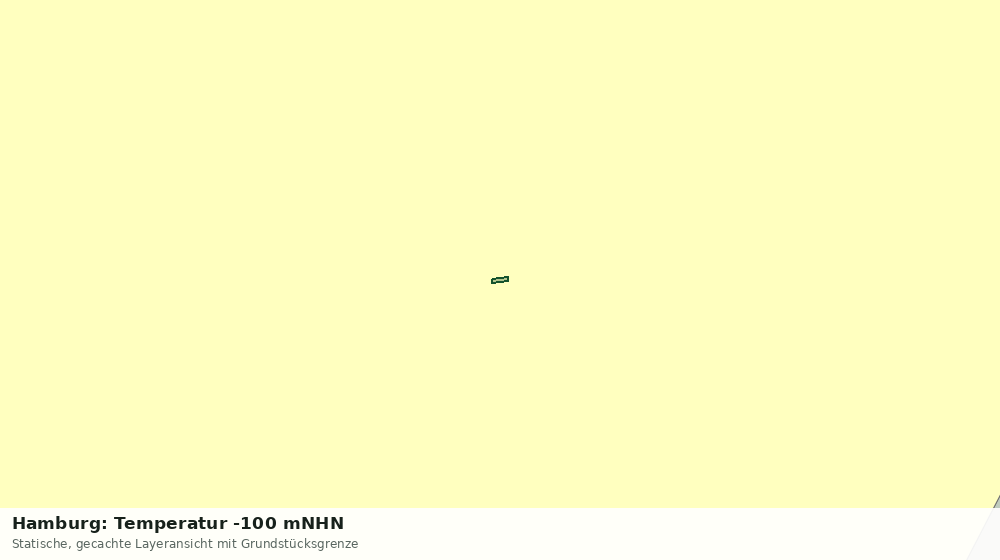 Statische Kartenansicht: Hamburg: Temperatur -100 mNHN
