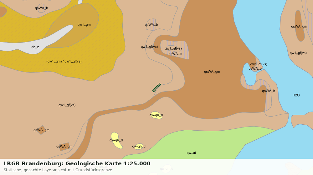 Statische Kartenansicht: LBGR Brandenburg: Geologische Karte 1:25.000