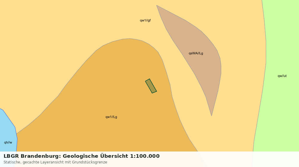 Statische Kartenansicht: LBGR Brandenburg: Geologische Übersicht 1:100.000