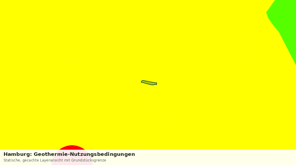 Statische Kartenansicht: Hamburg: Geothermie-Nutzungsbedingungen