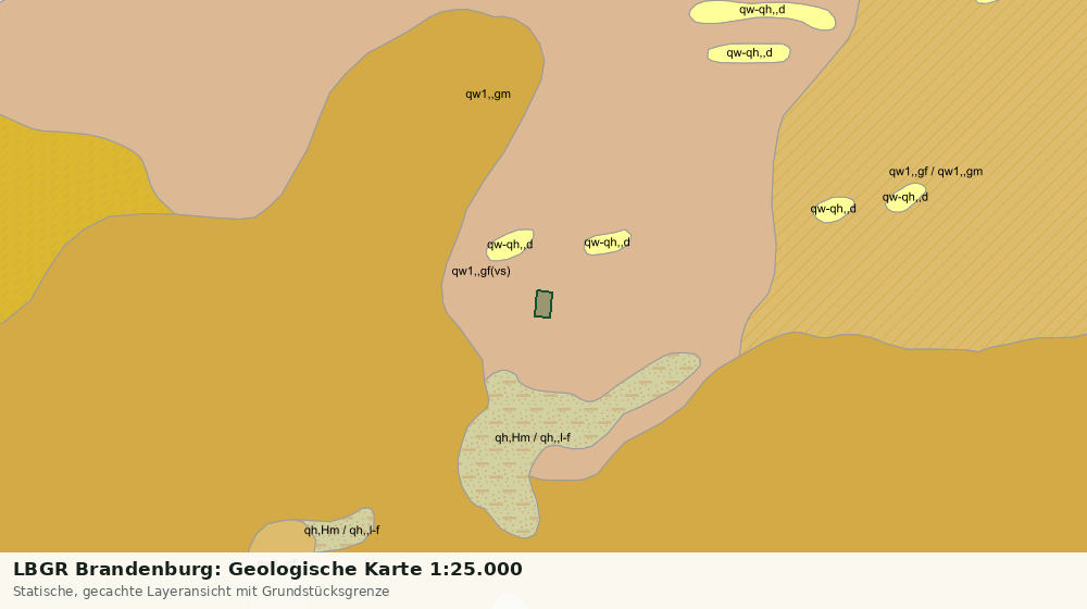 Statische Kartenansicht: LBGR Brandenburg: Geologische Karte 1:25.000