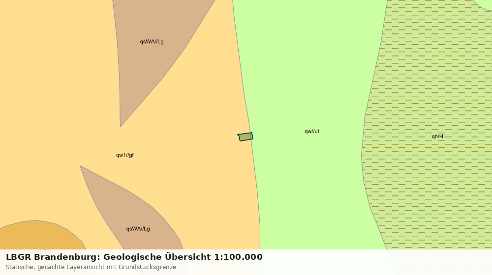 Statische Kartenansicht: LBGR Brandenburg: Geologische Übersicht 1:100.000