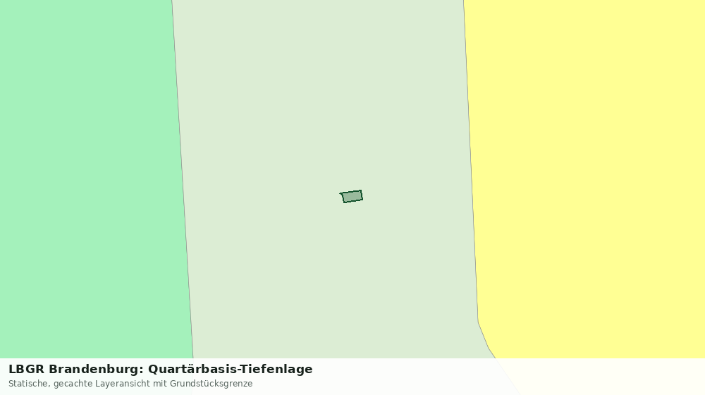 Statische Kartenansicht: LBGR Brandenburg: Quartärbasis-Tiefenlage