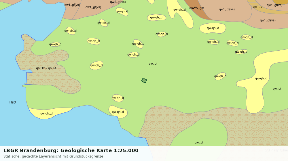 Statische Kartenansicht: LBGR Brandenburg: Geologische Karte 1:25.000