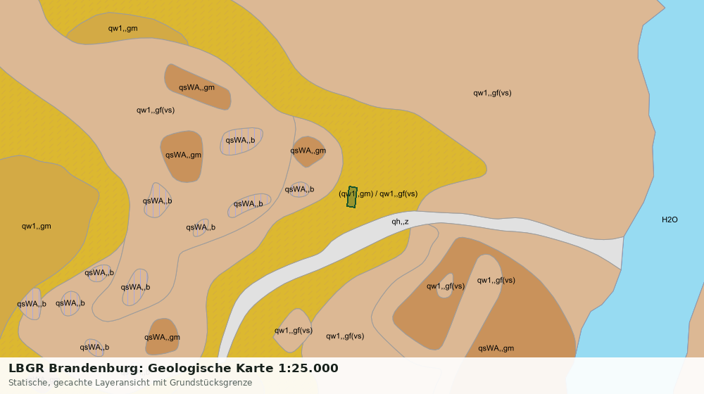 Statische Kartenansicht: LBGR Brandenburg: Geologische Karte 1:25.000