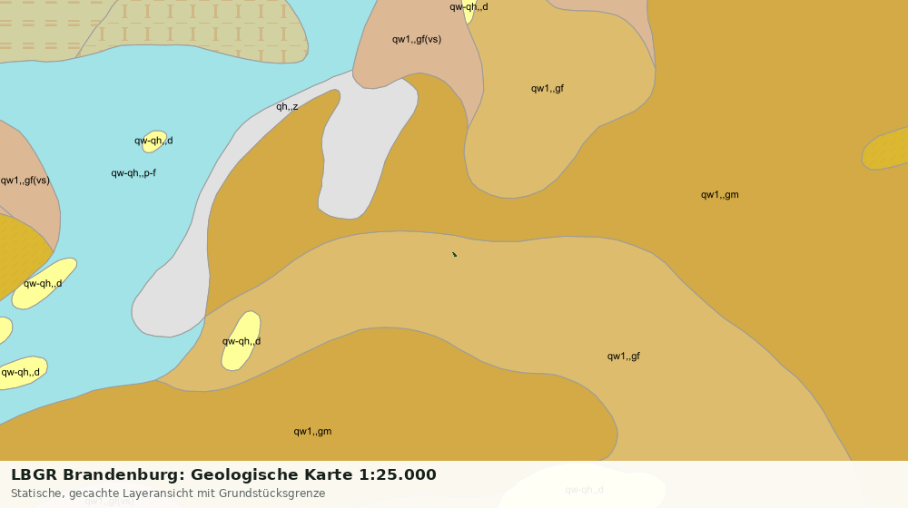 Statische Kartenansicht: LBGR Brandenburg: Geologische Karte 1:25.000