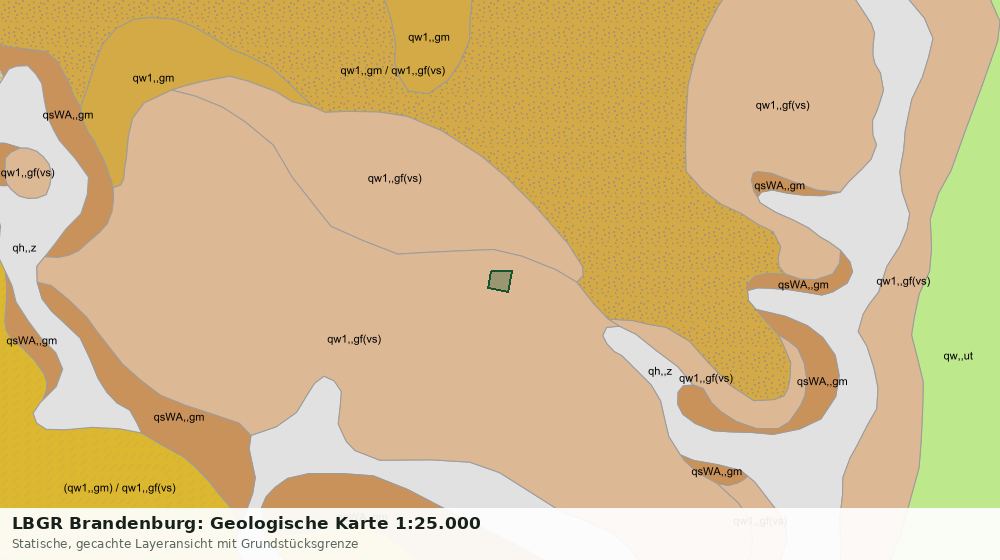 Statische Kartenansicht: LBGR Brandenburg: Geologische Karte 1:25.000
