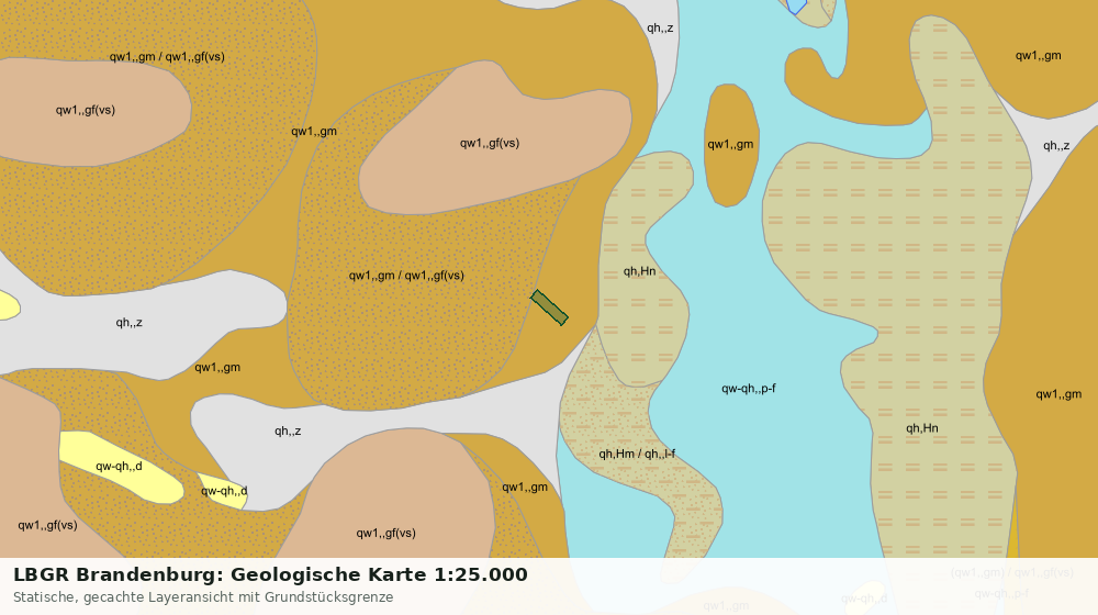 Statische Kartenansicht: LBGR Brandenburg: Geologische Karte 1:25.000