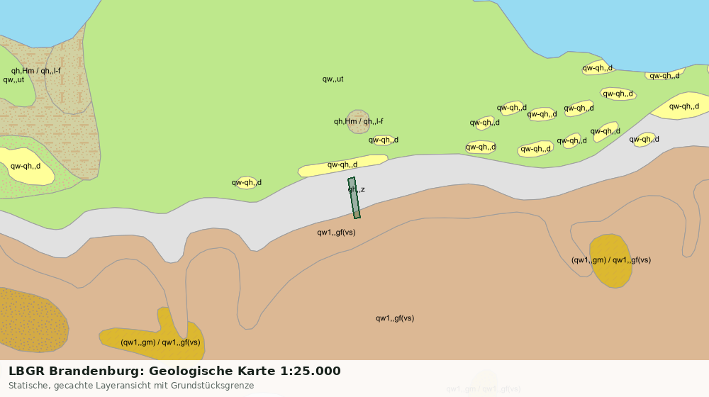 Statische Kartenansicht: LBGR Brandenburg: Geologische Karte 1:25.000