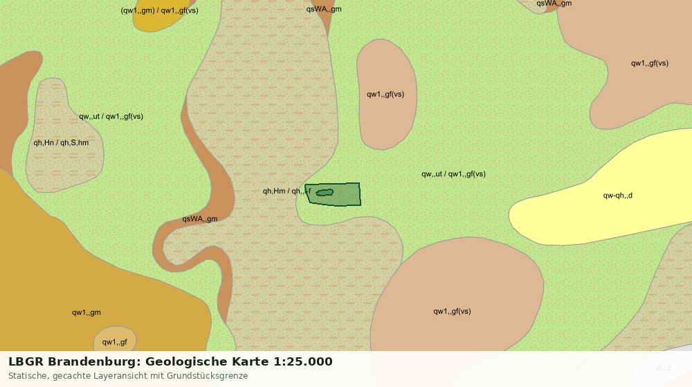Statische Kartenansicht: LBGR Brandenburg: Geologische Karte 1:25.000