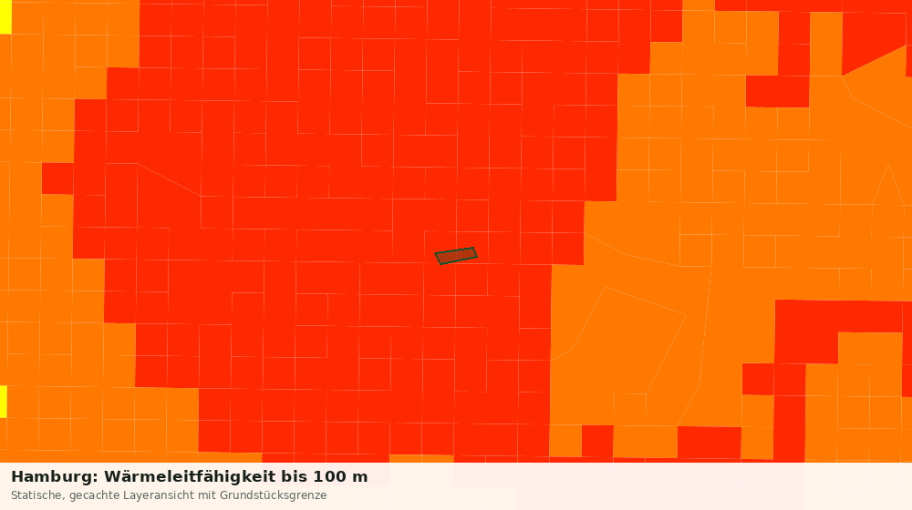 Statische Kartenansicht: Hamburg: Wärmeleitfähigkeit bis 100 m