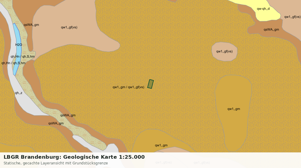 Statische Kartenansicht: LBGR Brandenburg: Geologische Karte 1:25.000