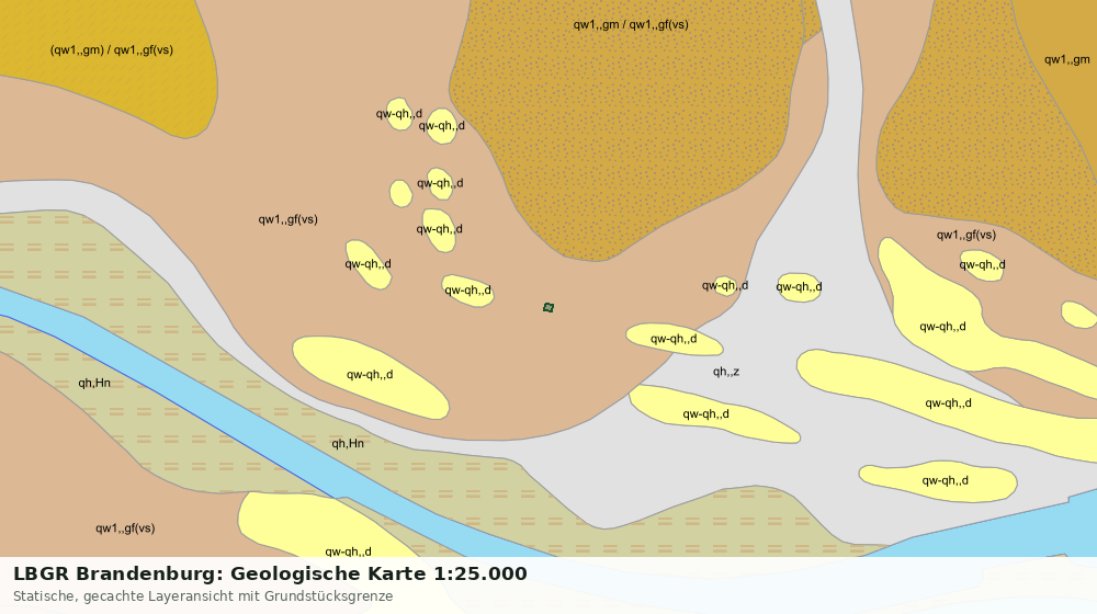 Statische Kartenansicht: LBGR Brandenburg: Geologische Karte 1:25.000