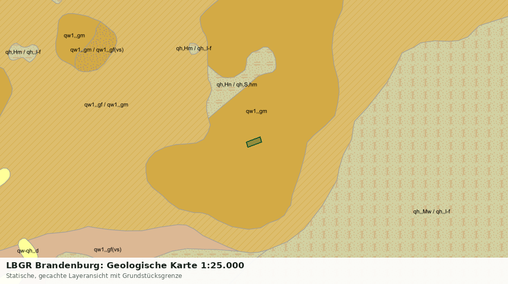 Statische Kartenansicht: LBGR Brandenburg: Geologische Karte 1:25.000