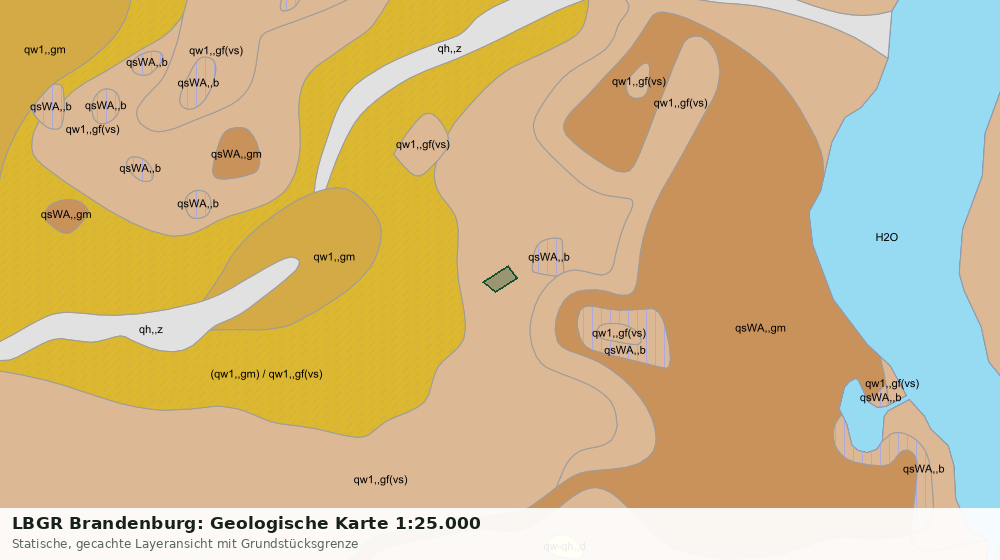 Statische Kartenansicht: LBGR Brandenburg: Geologische Karte 1:25.000