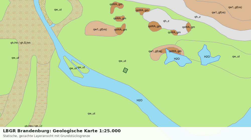 Statische Kartenansicht: LBGR Brandenburg: Geologische Karte 1:25.000