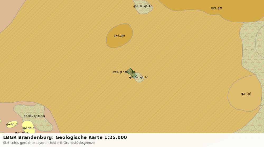 Statische Kartenansicht: LBGR Brandenburg: Geologische Karte 1:25.000