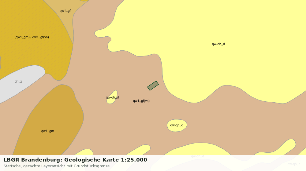 Statische Kartenansicht: LBGR Brandenburg: Geologische Karte 1:25.000