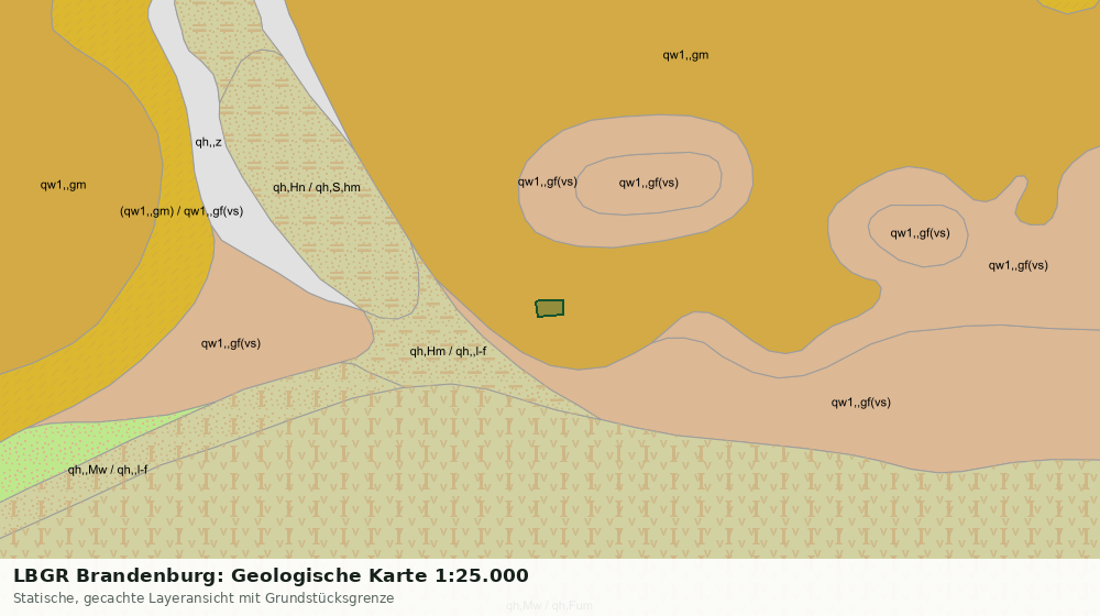 Statische Kartenansicht: LBGR Brandenburg: Geologische Karte 1:25.000