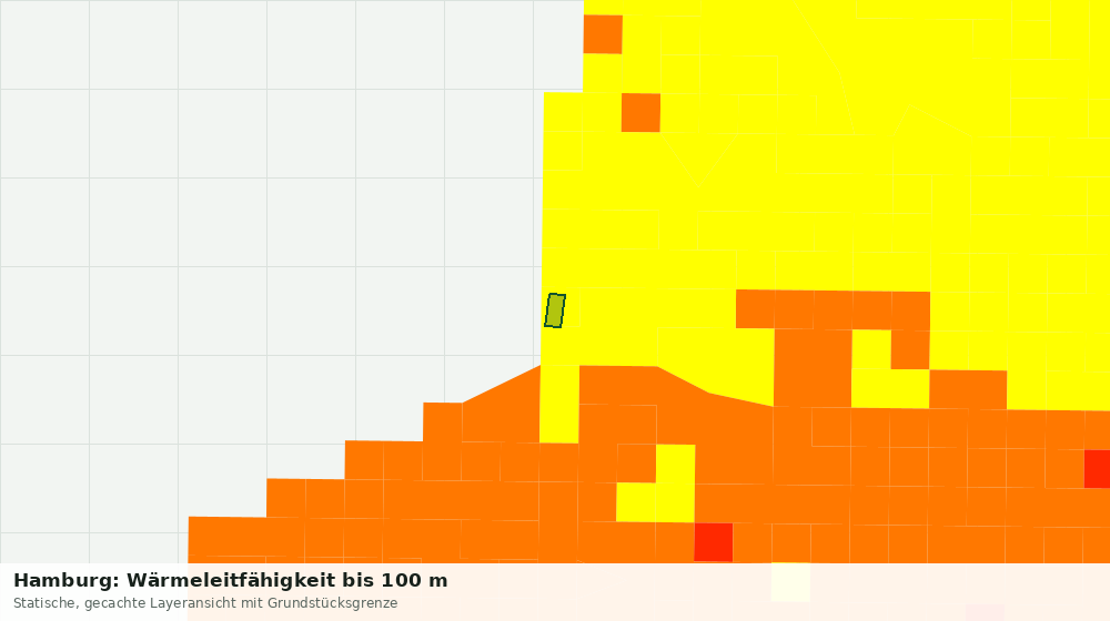 Statische Kartenansicht: Hamburg: Wärmeleitfähigkeit bis 100 m