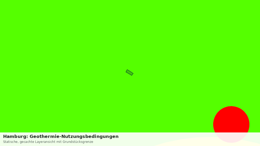 Statische Kartenansicht: Hamburg: Geothermie-Nutzungsbedingungen