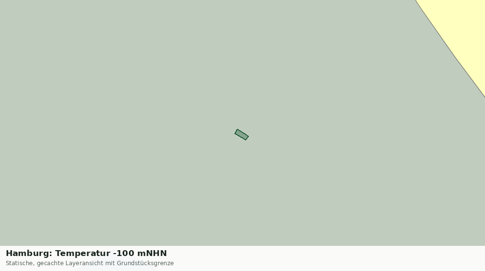 Statische Kartenansicht: Hamburg: Temperatur -100 mNHN