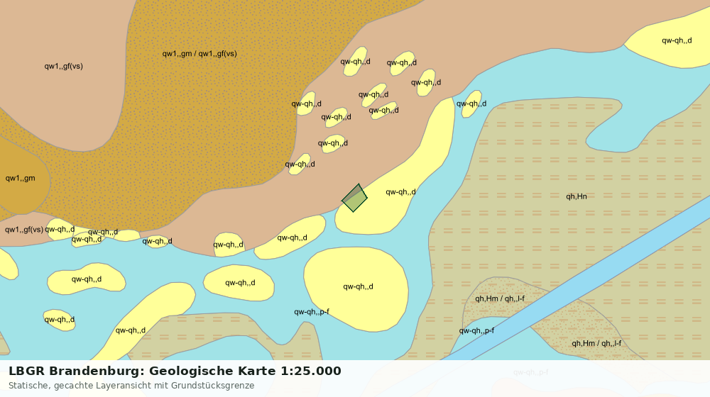 Statische Kartenansicht: LBGR Brandenburg: Geologische Karte 1:25.000