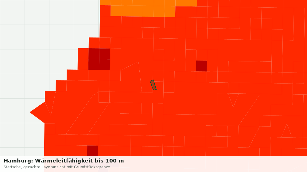 Statische Kartenansicht: Hamburg: Wärmeleitfähigkeit bis 100 m