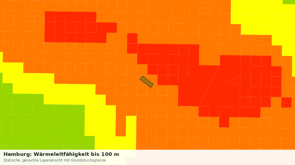 Statische Kartenansicht: Hamburg: Wärmeleitfähigkeit bis 100 m