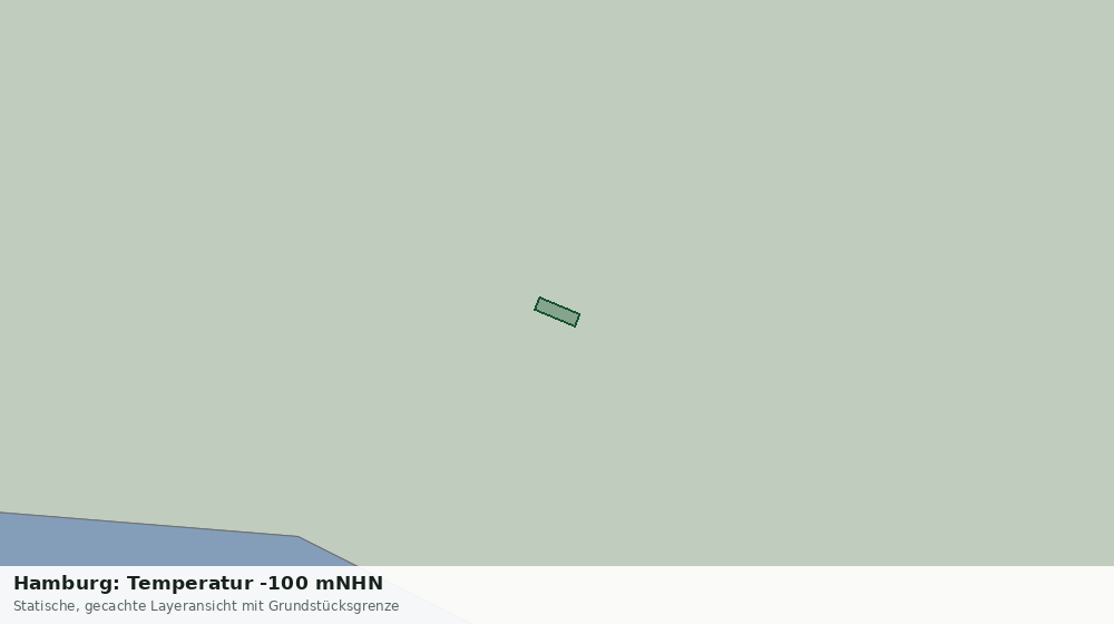 Statische Kartenansicht: Hamburg: Temperatur -100 mNHN