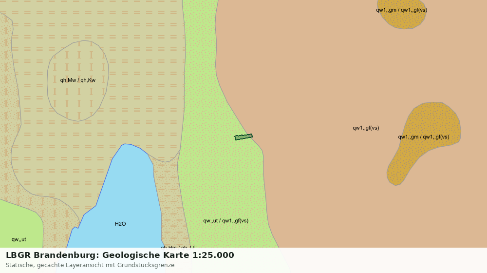 Statische Kartenansicht: LBGR Brandenburg: Geologische Karte 1:25.000