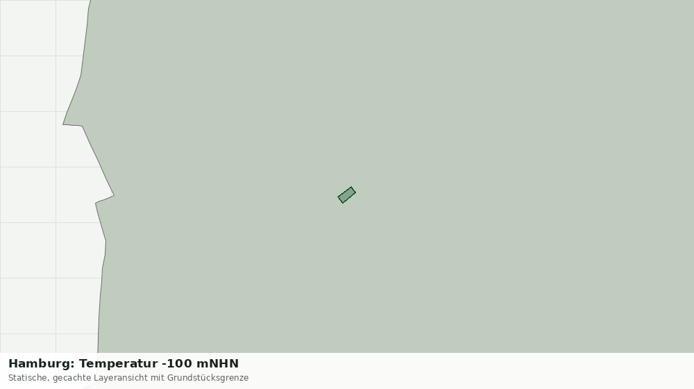 Statische Kartenansicht: Hamburg: Temperatur -100 mNHN