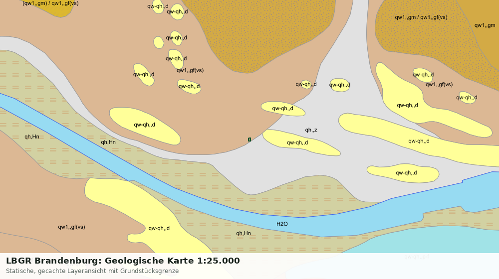 Statische Kartenansicht: LBGR Brandenburg: Geologische Karte 1:25.000