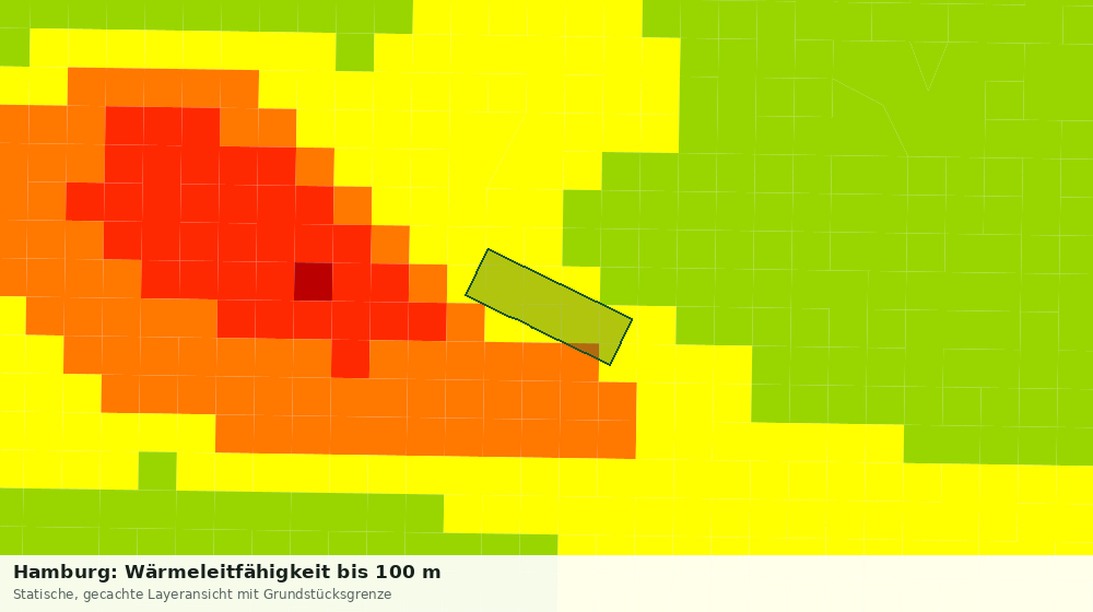 Statische Kartenansicht: Hamburg: Wärmeleitfähigkeit bis 100 m