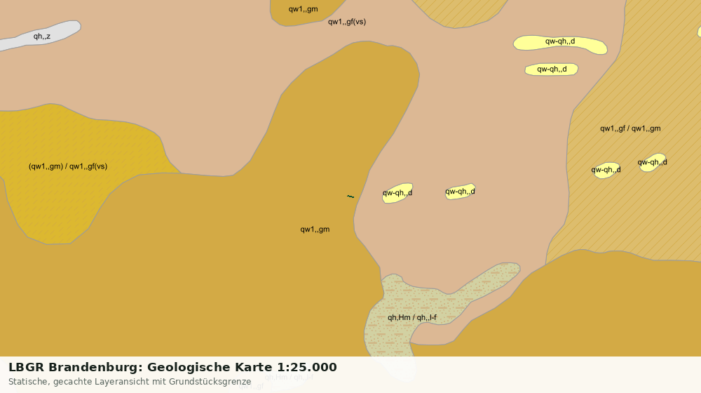 Statische Kartenansicht: LBGR Brandenburg: Geologische Karte 1:25.000