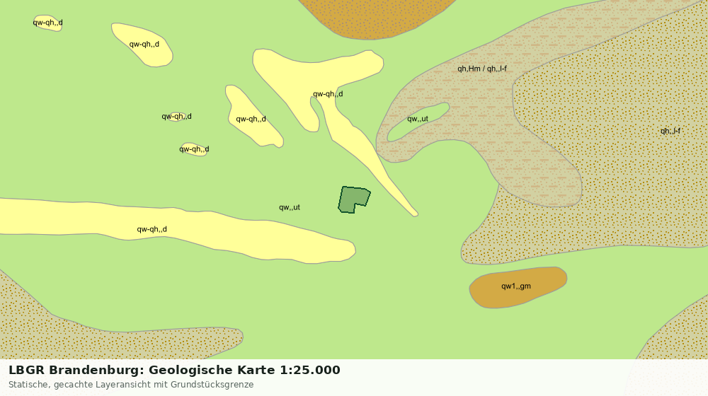 Statische Kartenansicht: LBGR Brandenburg: Geologische Karte 1:25.000