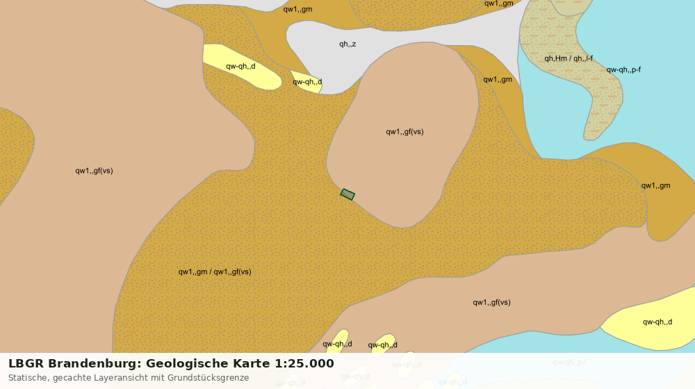 Statische Kartenansicht: LBGR Brandenburg: Geologische Karte 1:25.000