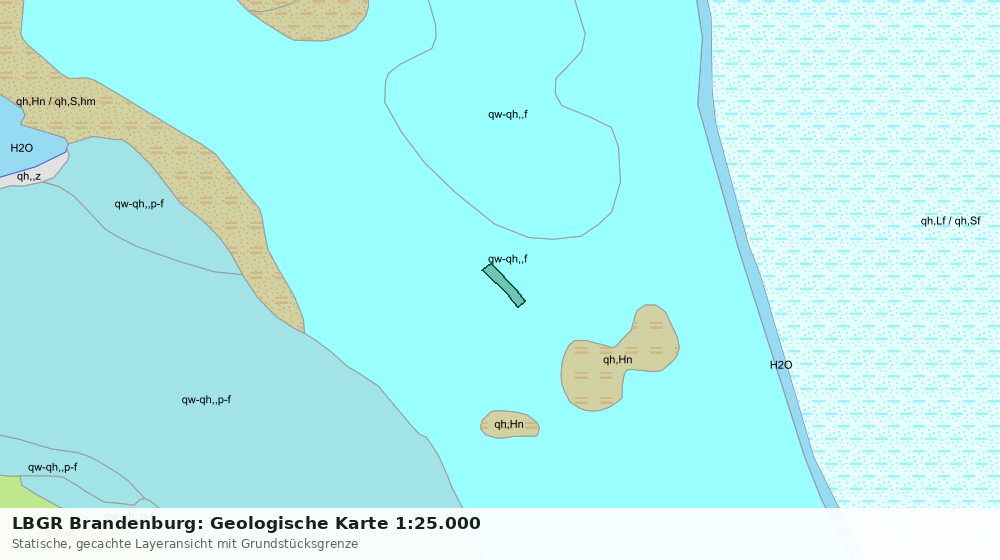 Statische Kartenansicht: LBGR Brandenburg: Geologische Karte 1:25.000